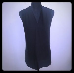 Black sleeveless Pleione Blouse